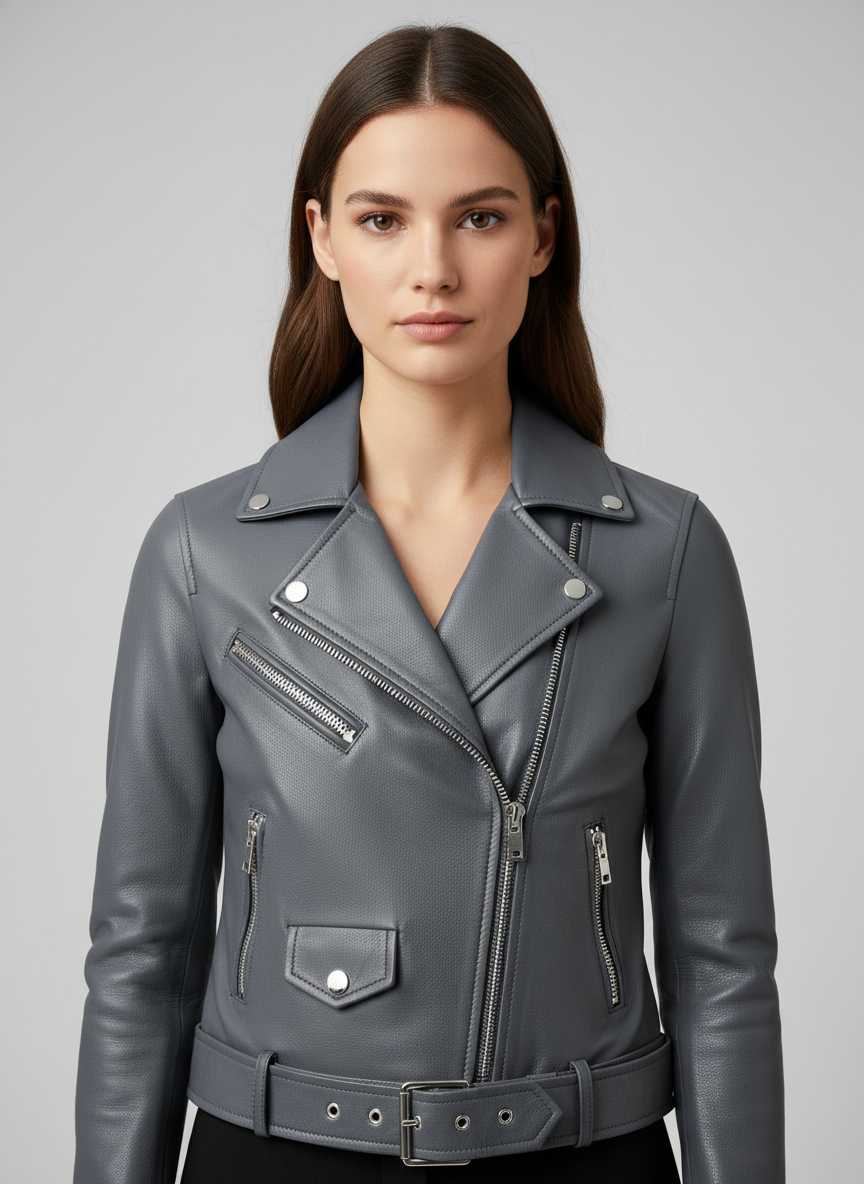 p1 Atelier Leather Biker Jacket